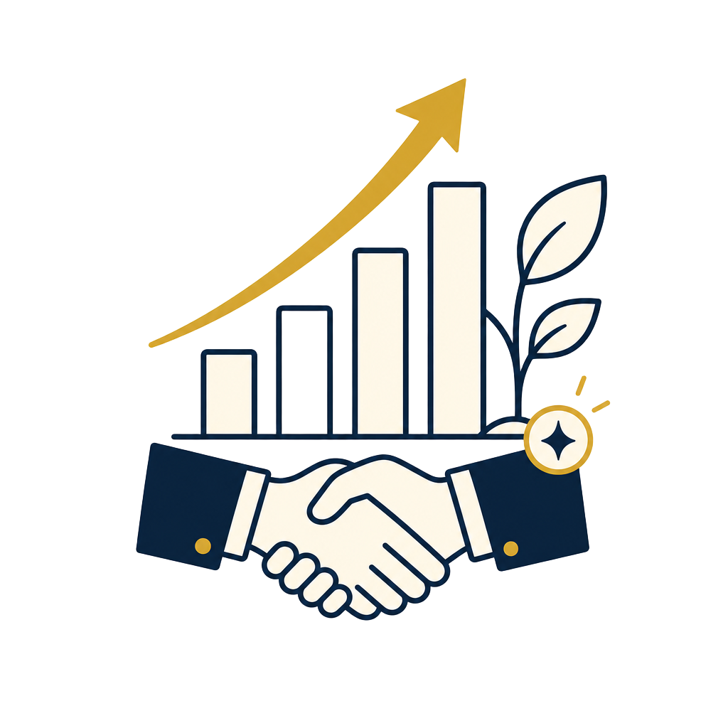 Growth partnership icon